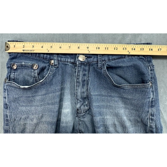 Blue Rag Jeans Distressed Men's 34x30 Pockets Medium Wash Denim RUNS SMALL - Picture 9 of 12